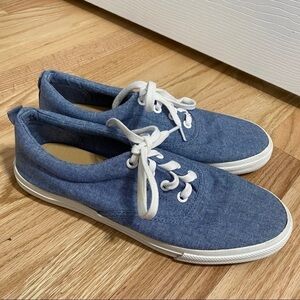 Talbots Denim Blue Sneakers Sz 8.5 Lace Up Women’s